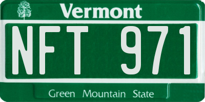 VT license plate NFT971