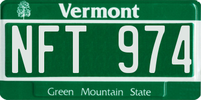 VT license plate NFT974