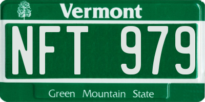 VT license plate NFT979