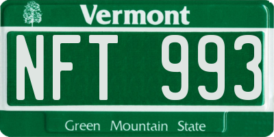 VT license plate NFT993