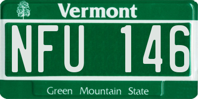 VT license plate NFU146