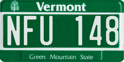 VT license plate NFU148