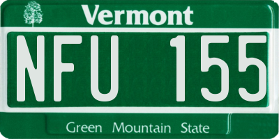 VT license plate NFU155