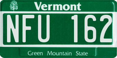 VT license plate NFU162