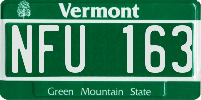 VT license plate NFU163