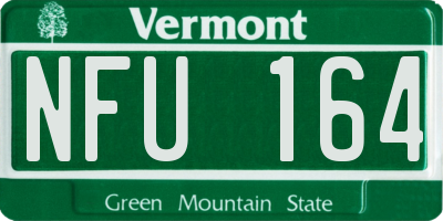 VT license plate NFU164