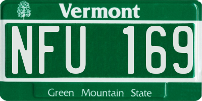 VT license plate NFU169