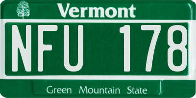 VT license plate NFU178