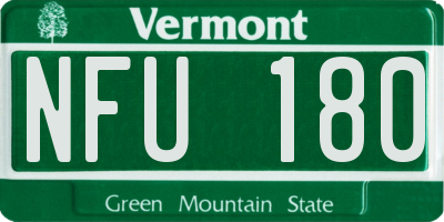 VT license plate NFU180