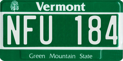 VT license plate NFU184