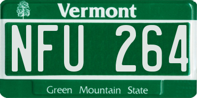 VT license plate NFU264