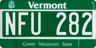 VT license plate NFU282