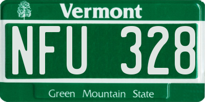 VT license plate NFU328