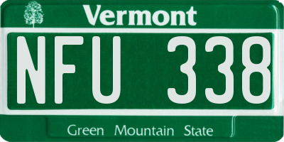 VT license plate NFU338