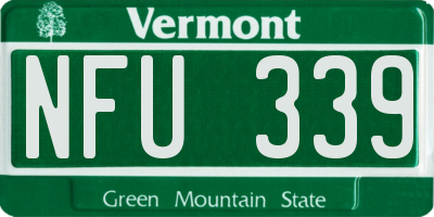 VT license plate NFU339