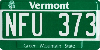 VT license plate NFU373
