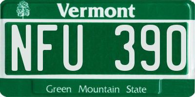 VT license plate NFU390