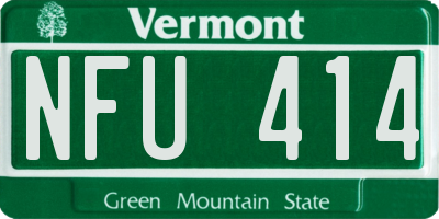 VT license plate NFU414