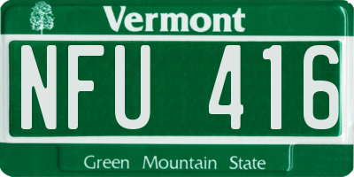 VT license plate NFU416