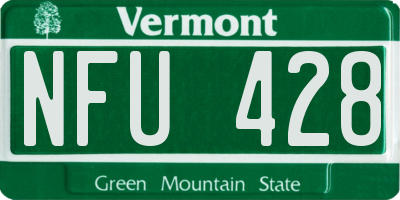 VT license plate NFU428