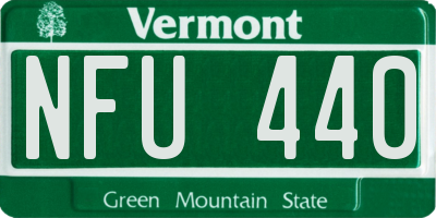 VT license plate NFU440