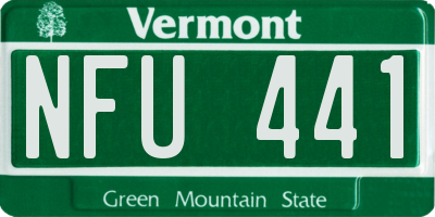VT license plate NFU441