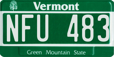 VT license plate NFU483