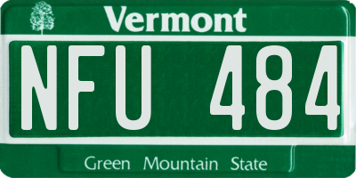 VT license plate NFU484