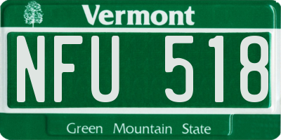 VT license plate NFU518