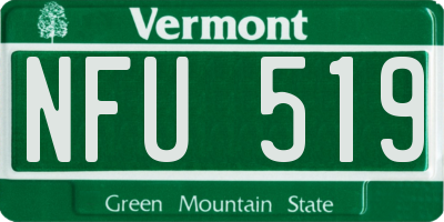 VT license plate NFU519