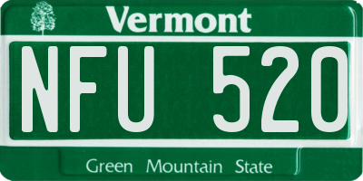 VT license plate NFU520