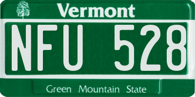VT license plate NFU528