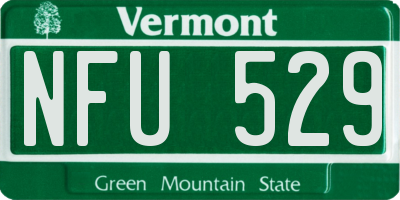 VT license plate NFU529