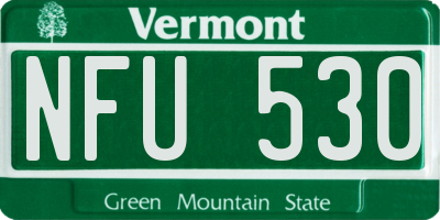 VT license plate NFU530