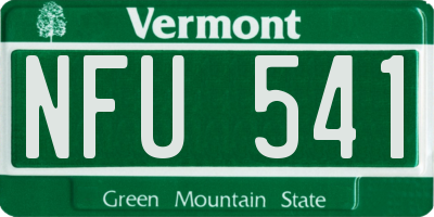 VT license plate NFU541