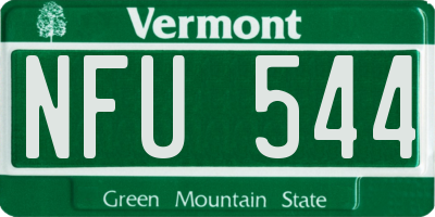 VT license plate NFU544