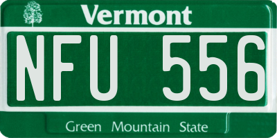 VT license plate NFU556