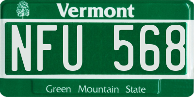 VT license plate NFU568
