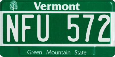 VT license plate NFU572