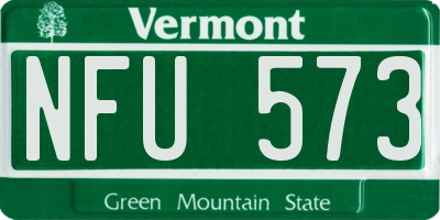 VT license plate NFU573