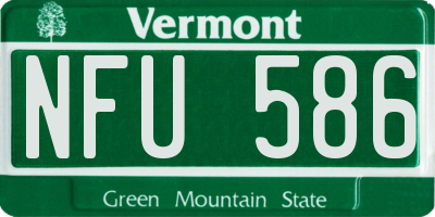 VT license plate NFU586