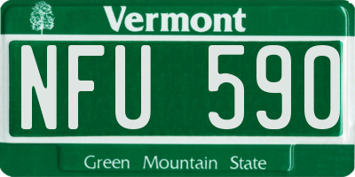 VT license plate NFU590