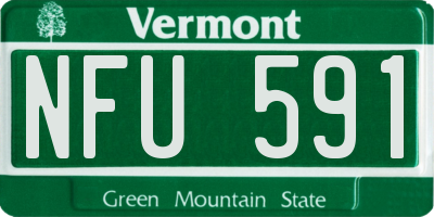 VT license plate NFU591