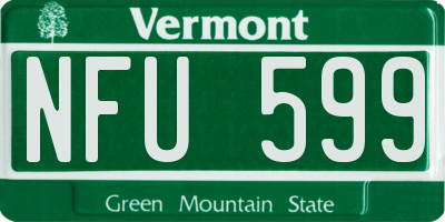 VT license plate NFU599