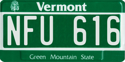VT license plate NFU616