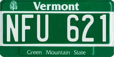 VT license plate NFU621