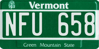 VT license plate NFU658
