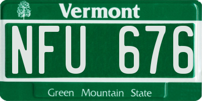 VT license plate NFU676