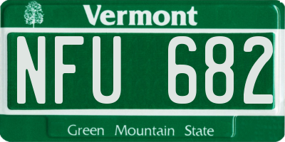 VT license plate NFU682