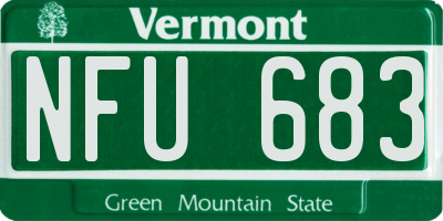 VT license plate NFU683